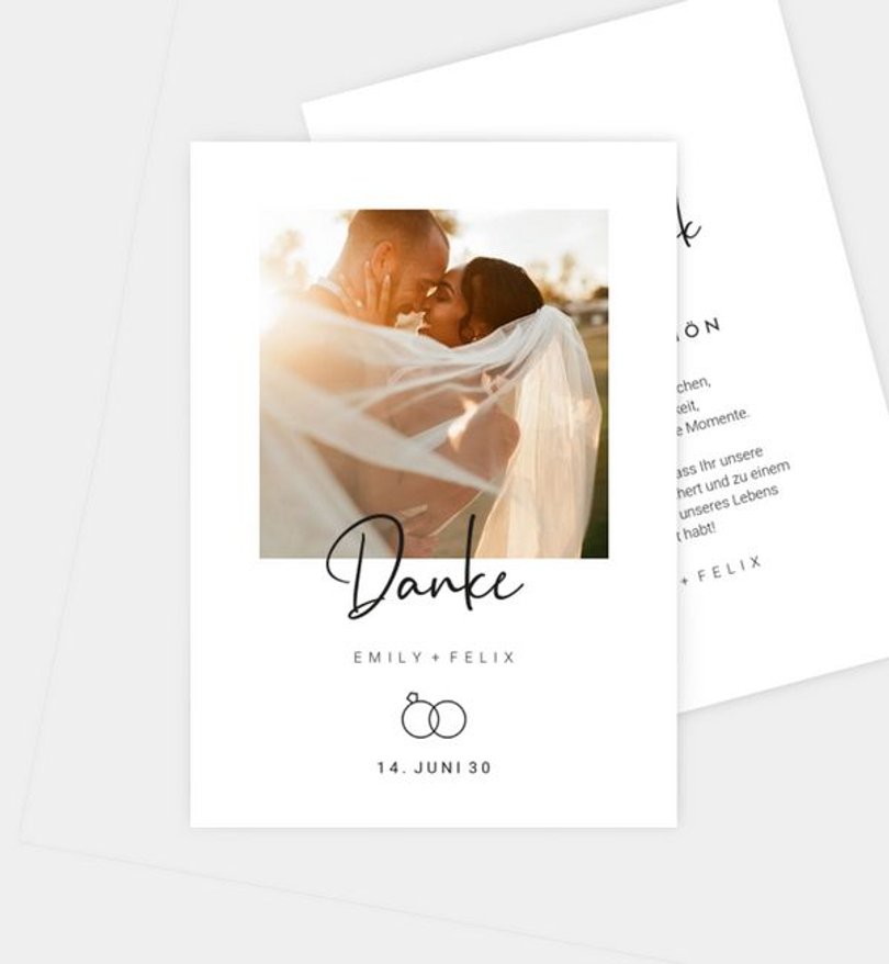 Dankeskarte Hochzeit Herzensglück