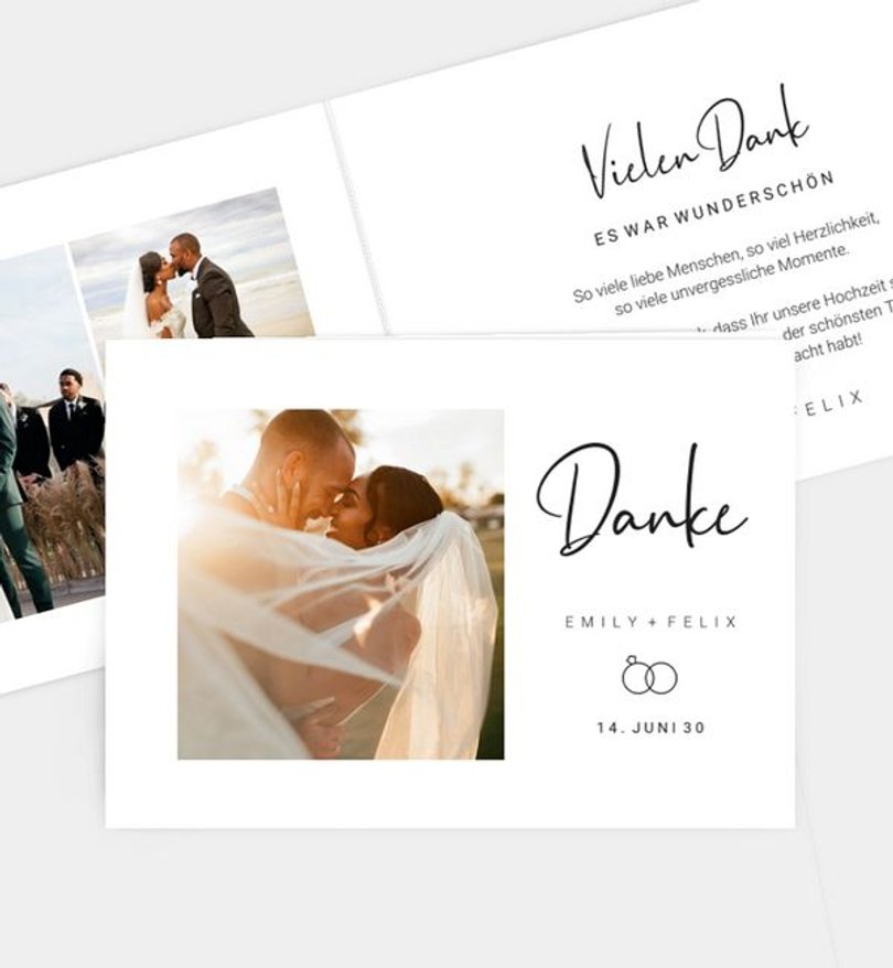 Dankeskarte Hochzeit Herzensglück