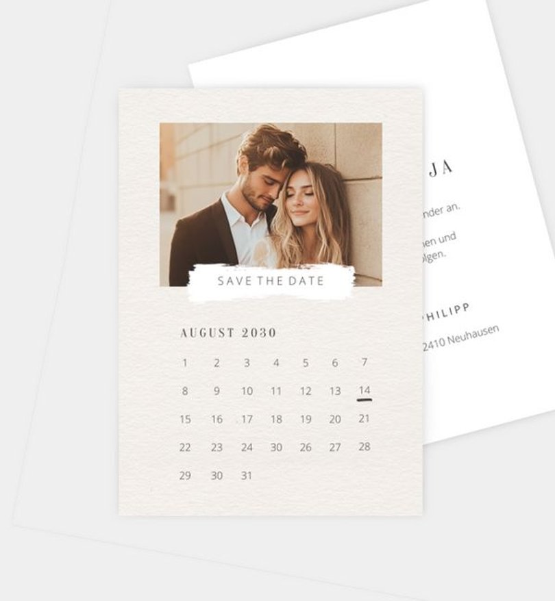 Save-The-Date Karte Hochzeit Modern Style