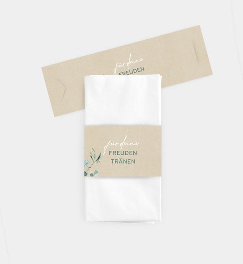 Taschentücher Banderole Hochzeit Sommerduft