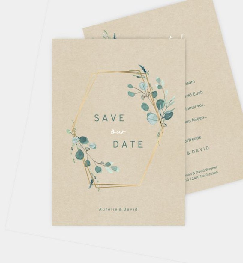 Save-The-Date Karte Hochzeit Sommerduft