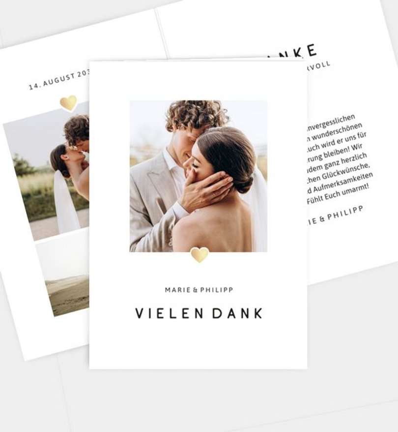 Dankeskarte Hochzeit Sign of love