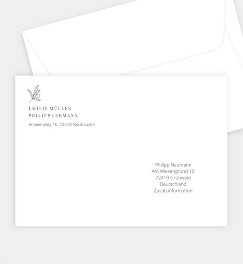 Briefumschlag Hochzeit Modern Wedding