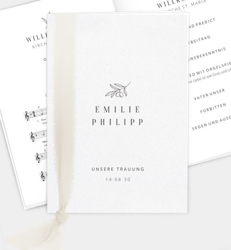 Kirchenheft Hochzeit Modern Wedding