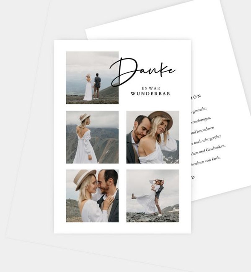 Dankeskarte Hochzeit Liebesglück