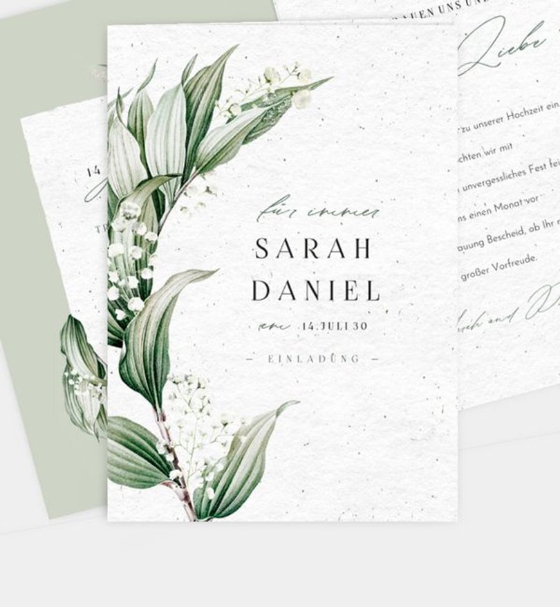 Einladungskarte Hochzeit Growing Love