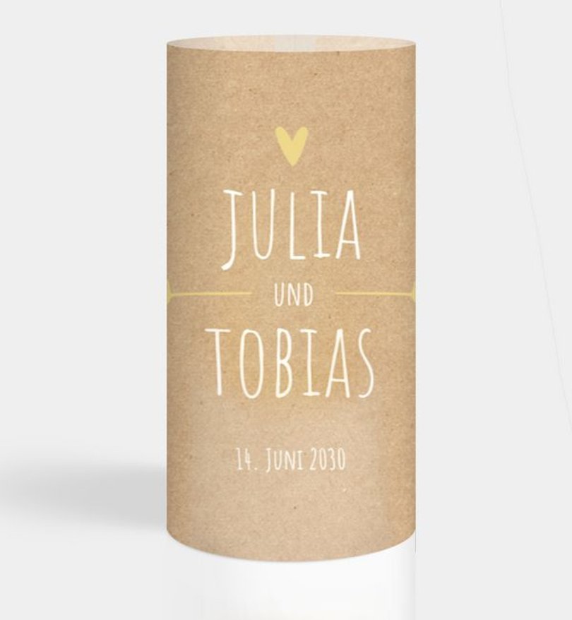 Windlichtkarte Hochzeit Vintage Love