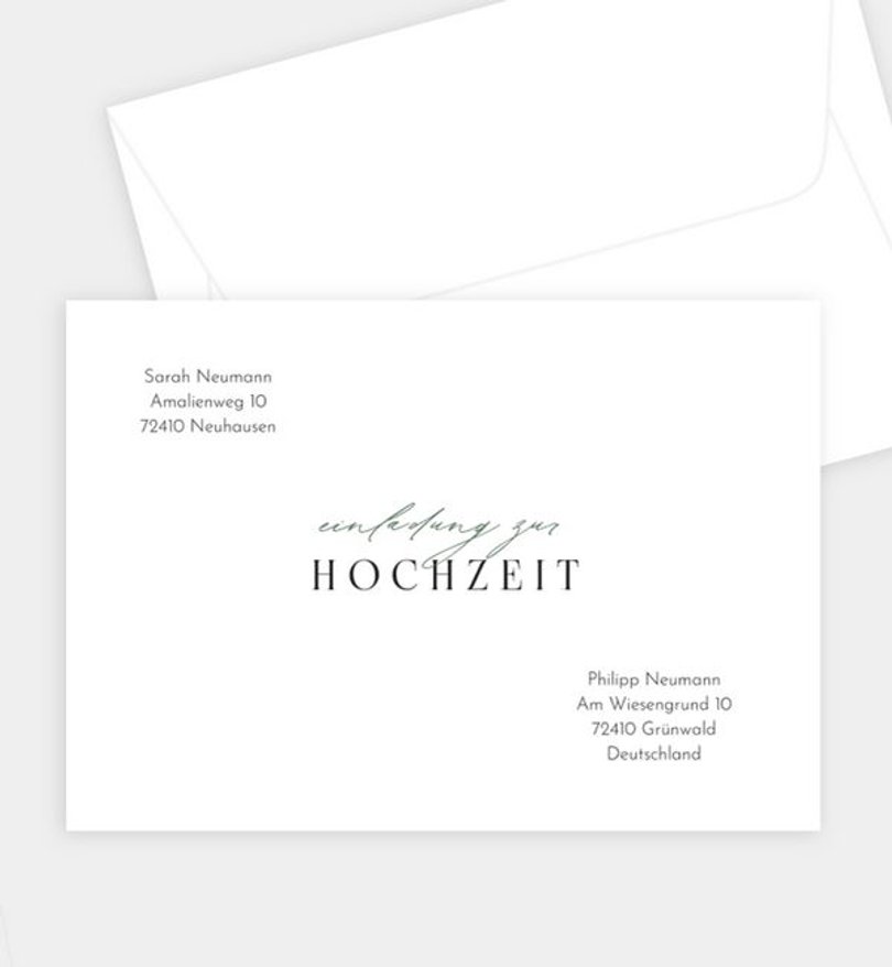 Briefumschlag Hochzeit Growing Love