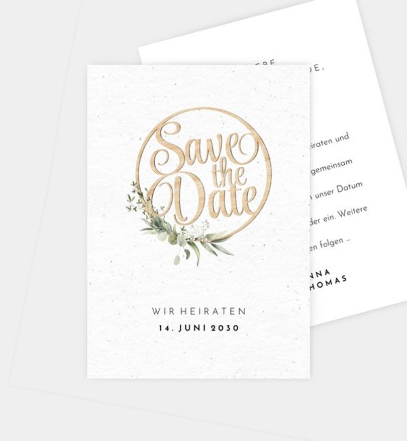 Save-The-Date Karte Hochzeit Mr. & Mrs.