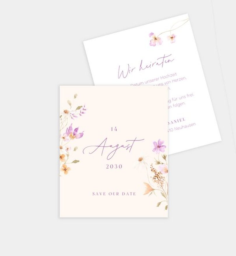 Save-The-Date Karte Hochzeit Summer Time