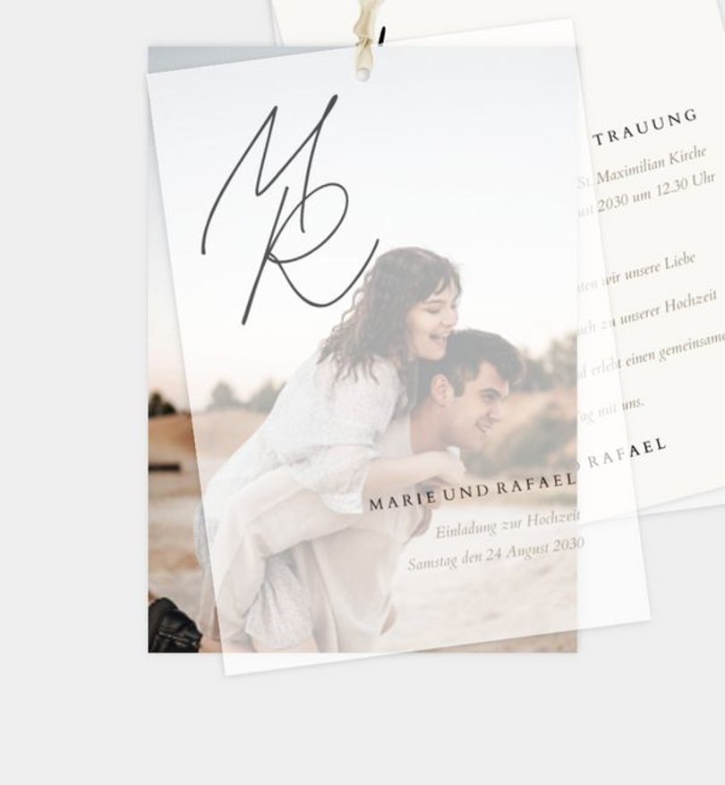 Einladungskarte Hochzeit Tiefe Liebe