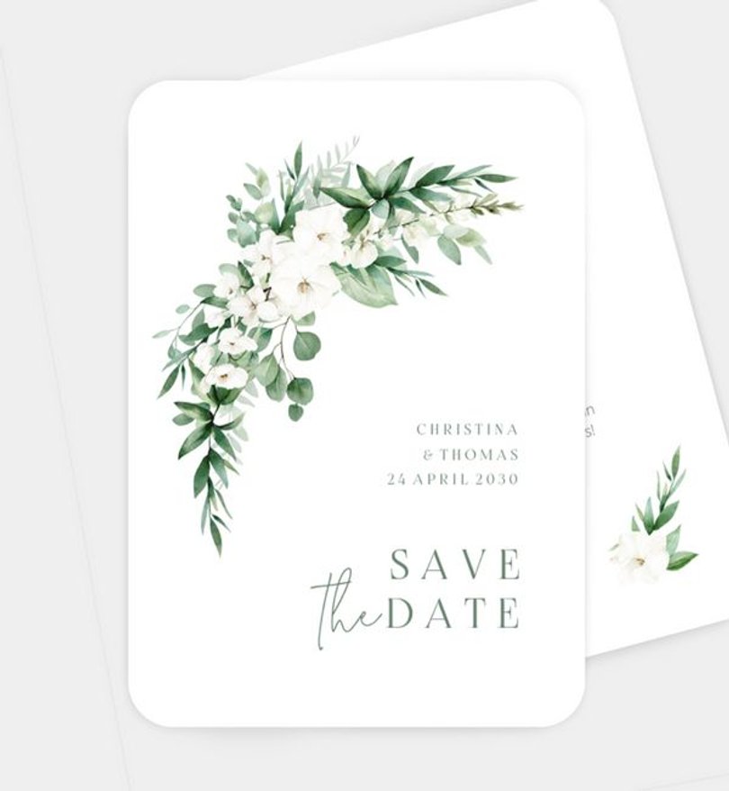 Save-The-Date Karte Hochzeit Lovely Green