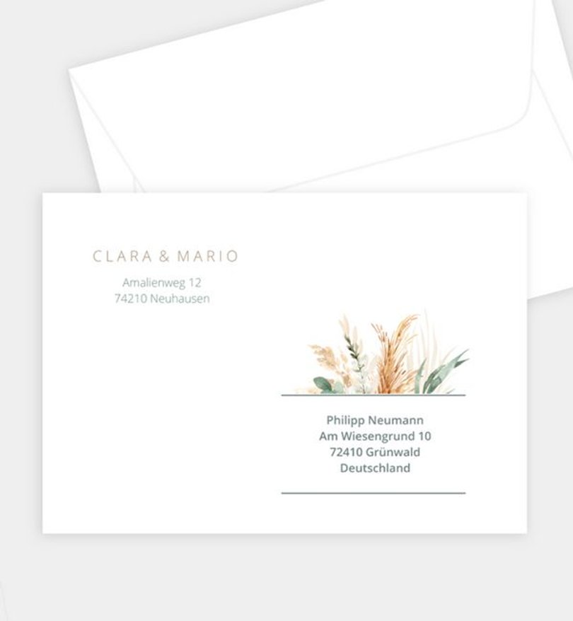 Briefumschlag Hochzeit Boho Wedding