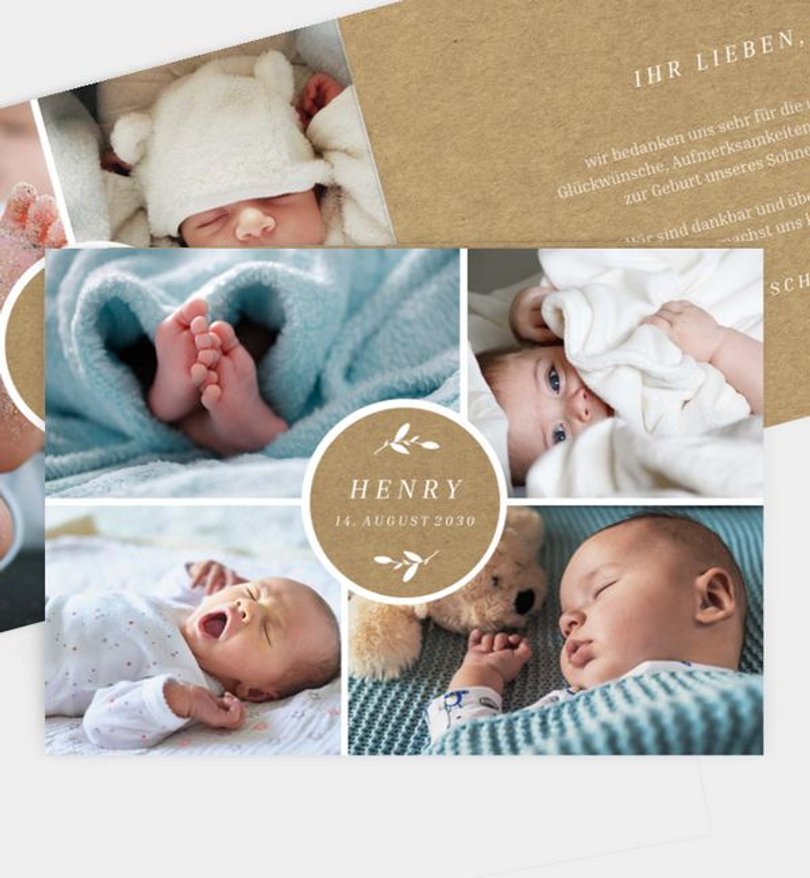 Geburtsanzeige Geburt Petite Fleur · Crafty