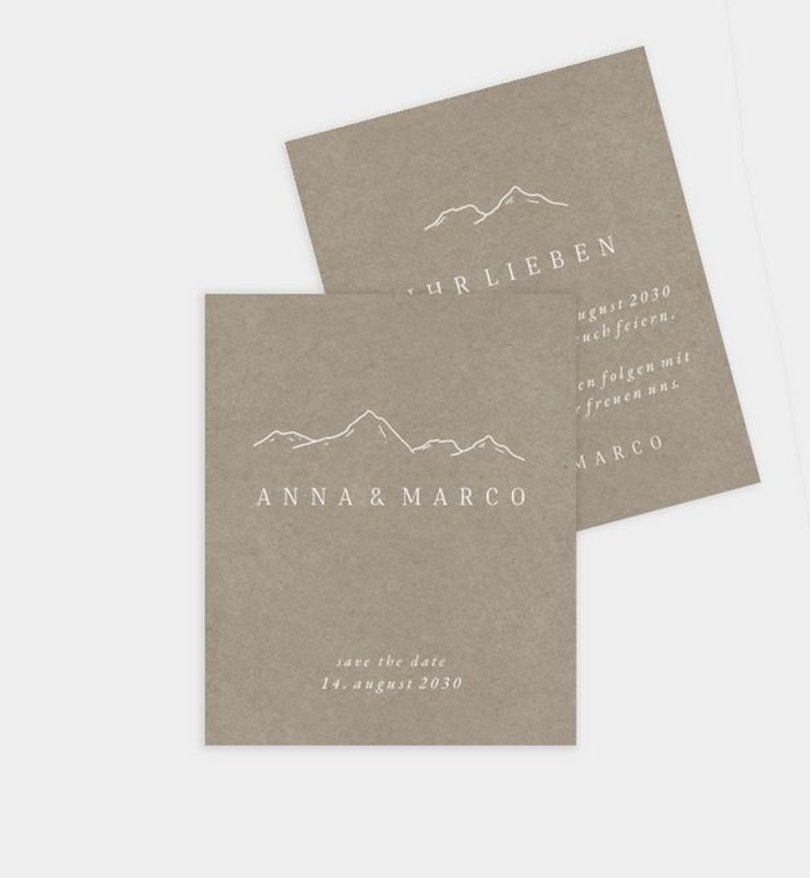Save-The-Date Karte Hochzeit Montes