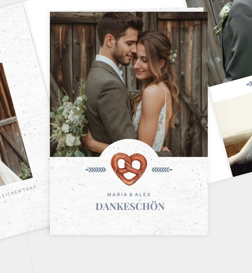 Dankeskarte Hochzeit Viva la Bavaria