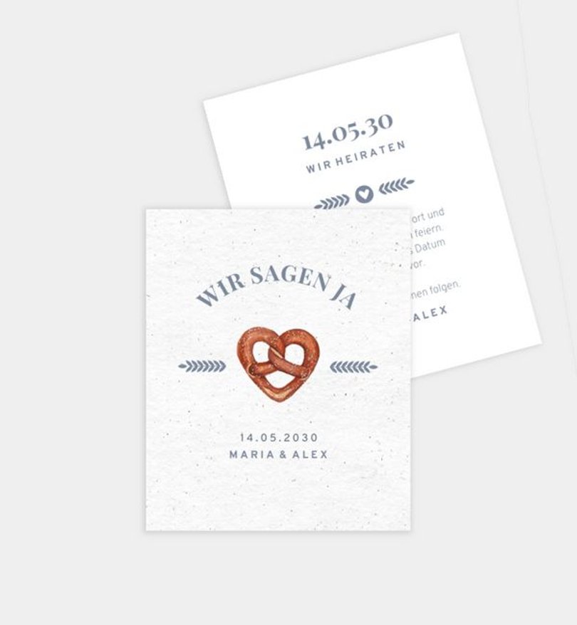 Save-The-Date Karte Hochzeit Viva la Bavaria