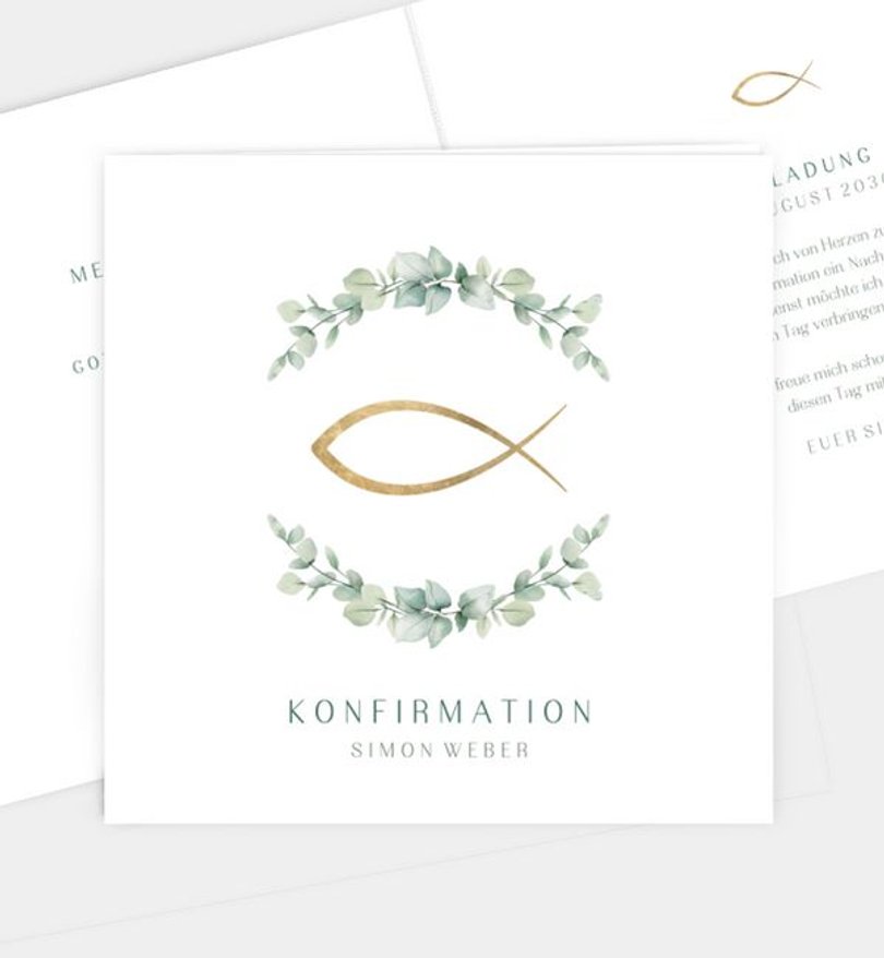 Einladungskarte Konfirmation Bendición