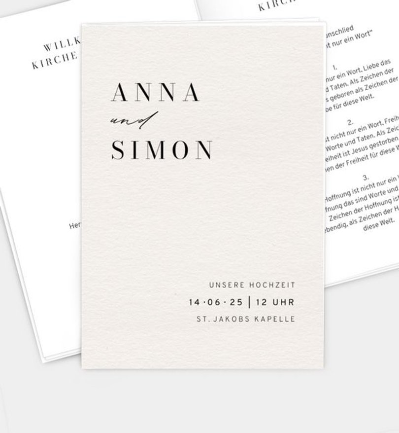 Kirchenheft Hochzeit Ease