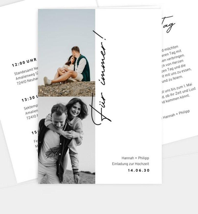 Einladungskarte Hochzeit Modern Love