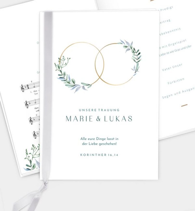 Kirchenheft Hochzeit Sanfte Liebe