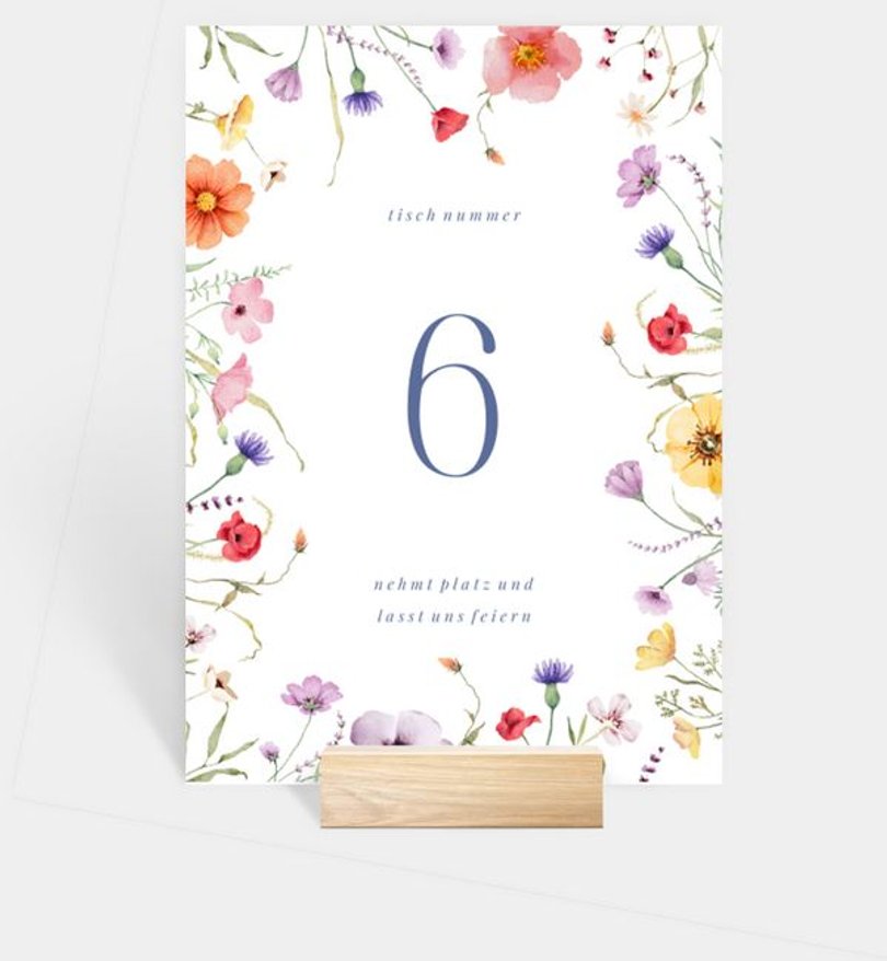 Tischnummer Hochzeit Midsummer