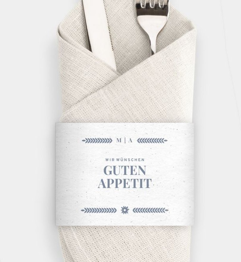 Besteck Servietten-Zubehör Hochzeit Viva la Bavaria