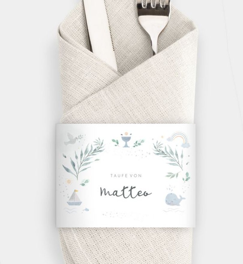 Besteck Servietten-Zubehör Taufe Mein Tauferlebnis