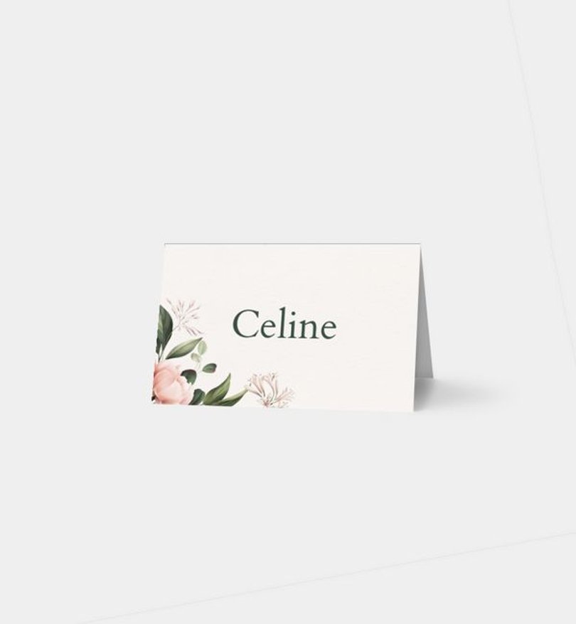 Tischkarte Hochzeit Flower Arc · Crafty