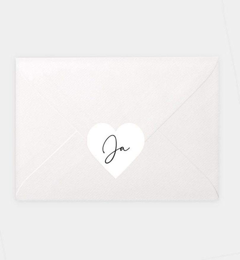 Siegelsticker Hochzeit Liebesglück