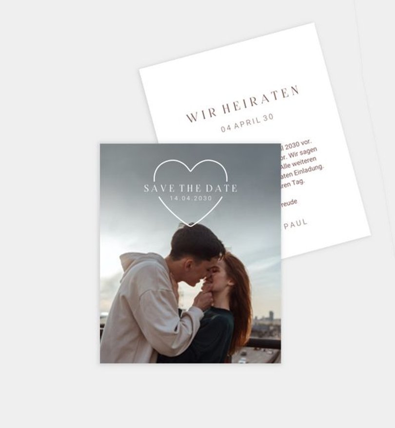 Save-The-Date Karte Hochzeit Full with Love