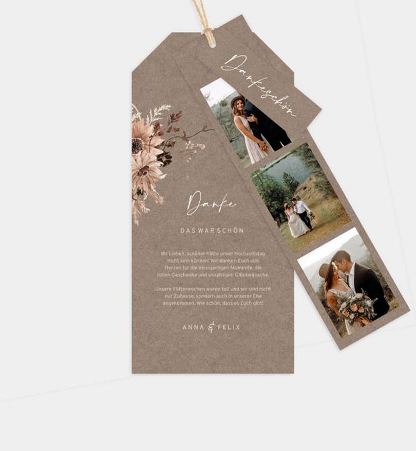 Dankeskarte Hochzeit Precious Yes