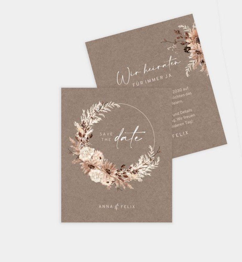 Save-The-Date Karte Hochzeit Precious Yes