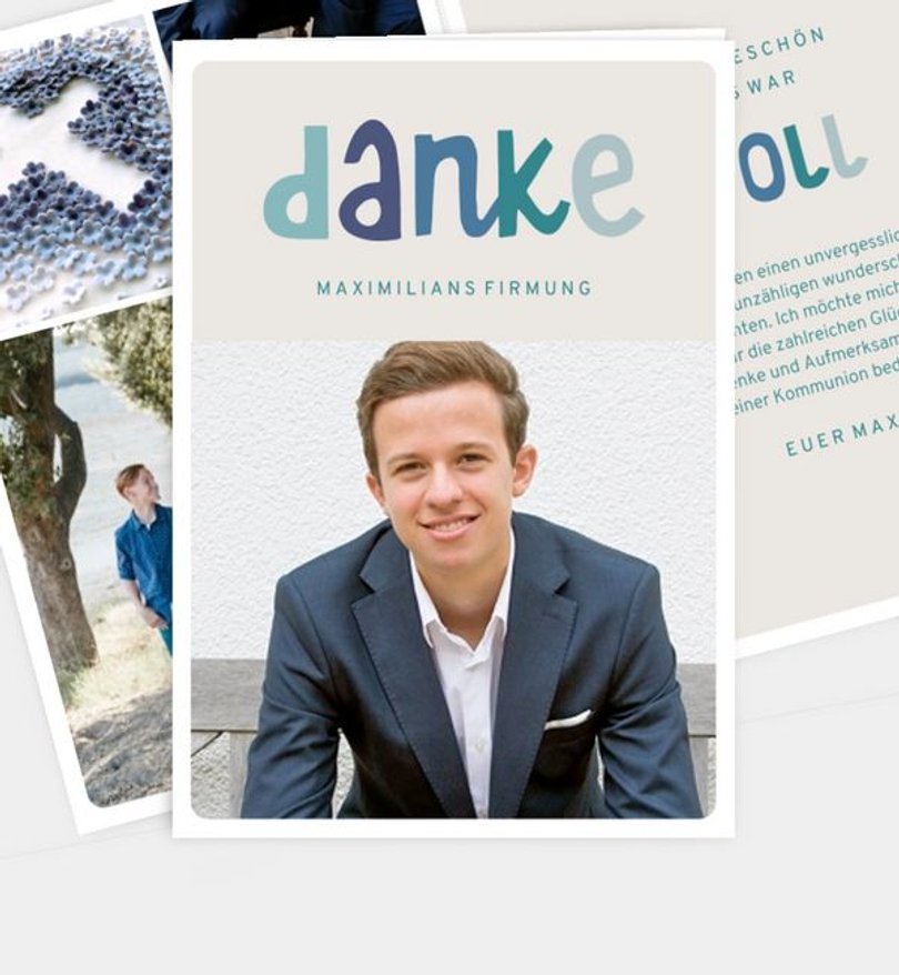 Dankeskarte Firmung Oh Happy Day