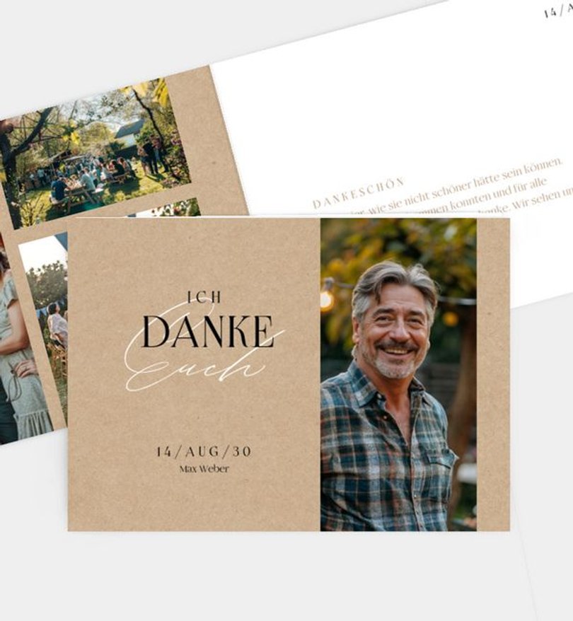 Dankeskarte Geburtstag Dynamic Elegance