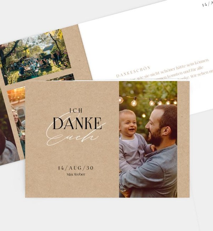 Dankeskarte Geburtstag Dynamic Elegance