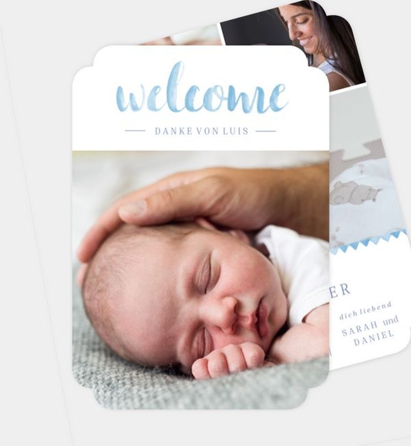 Dankeskarte Geburt First Welcome