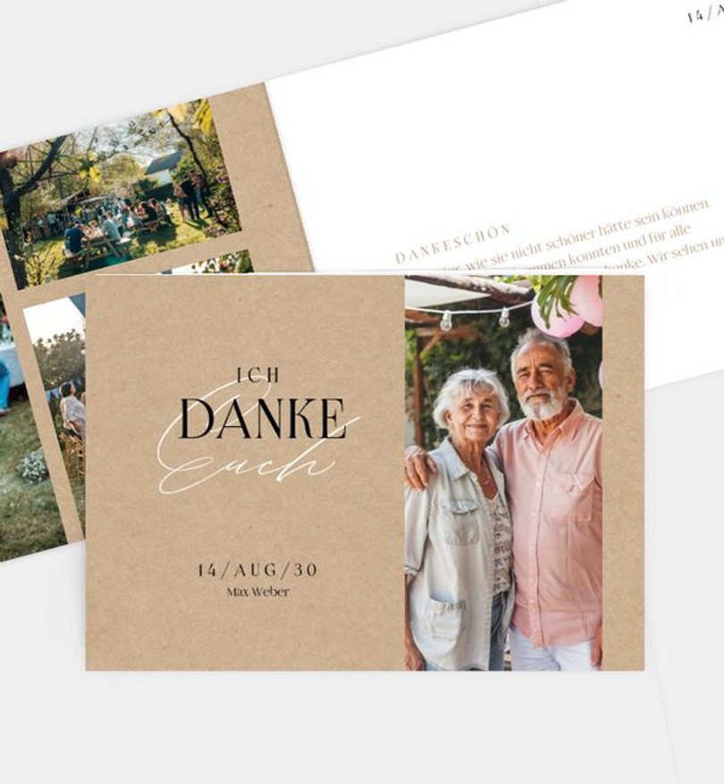 Dankeskarte Geburtstag Dynamic Elegance