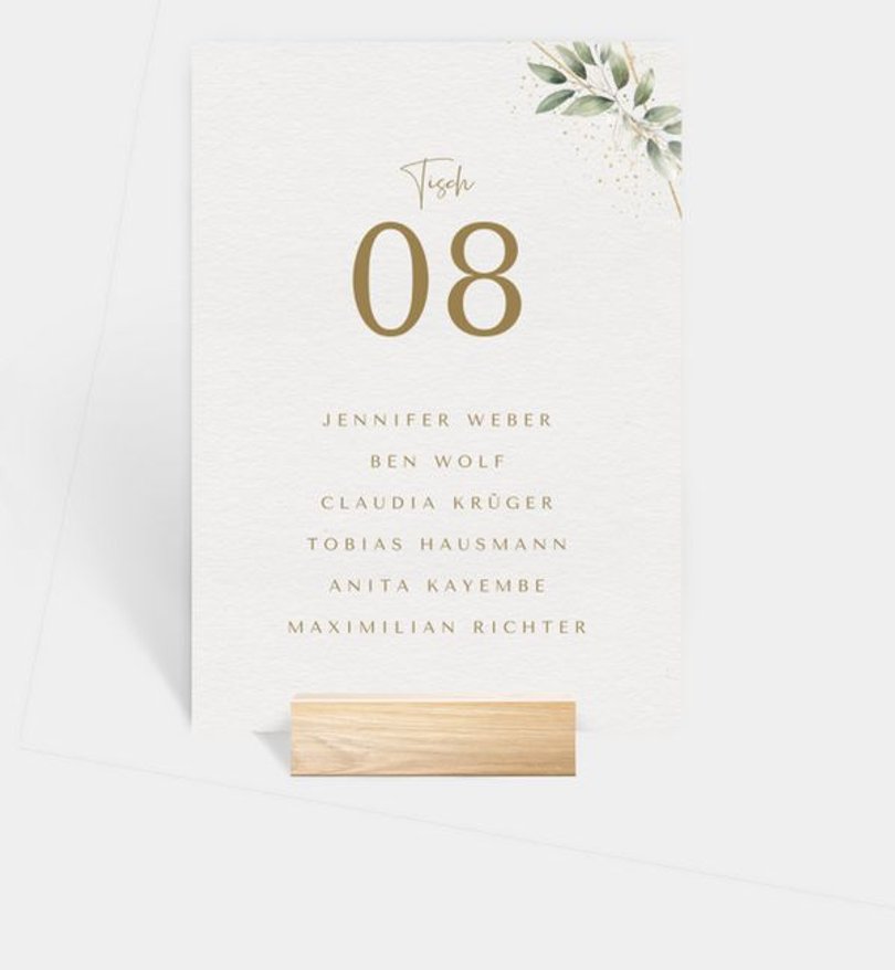 Gruppentischkarte Hochzeit Geometric Heart