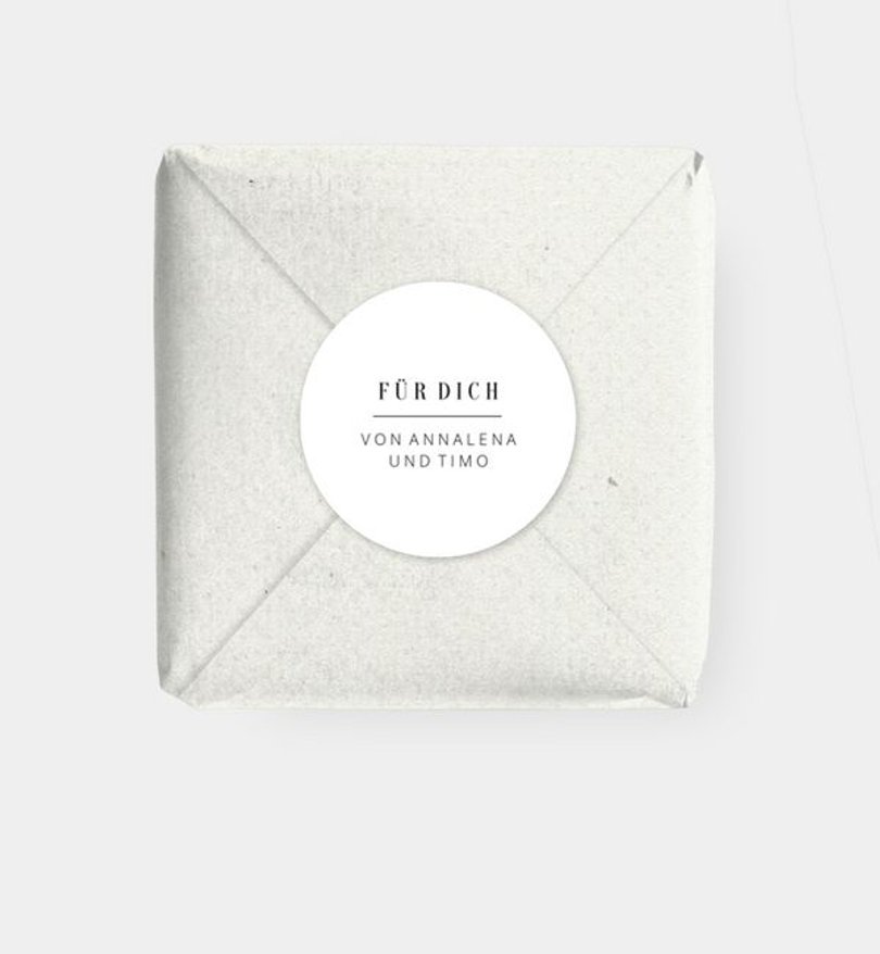 Geschenkaufkleber Hochzeit Flow