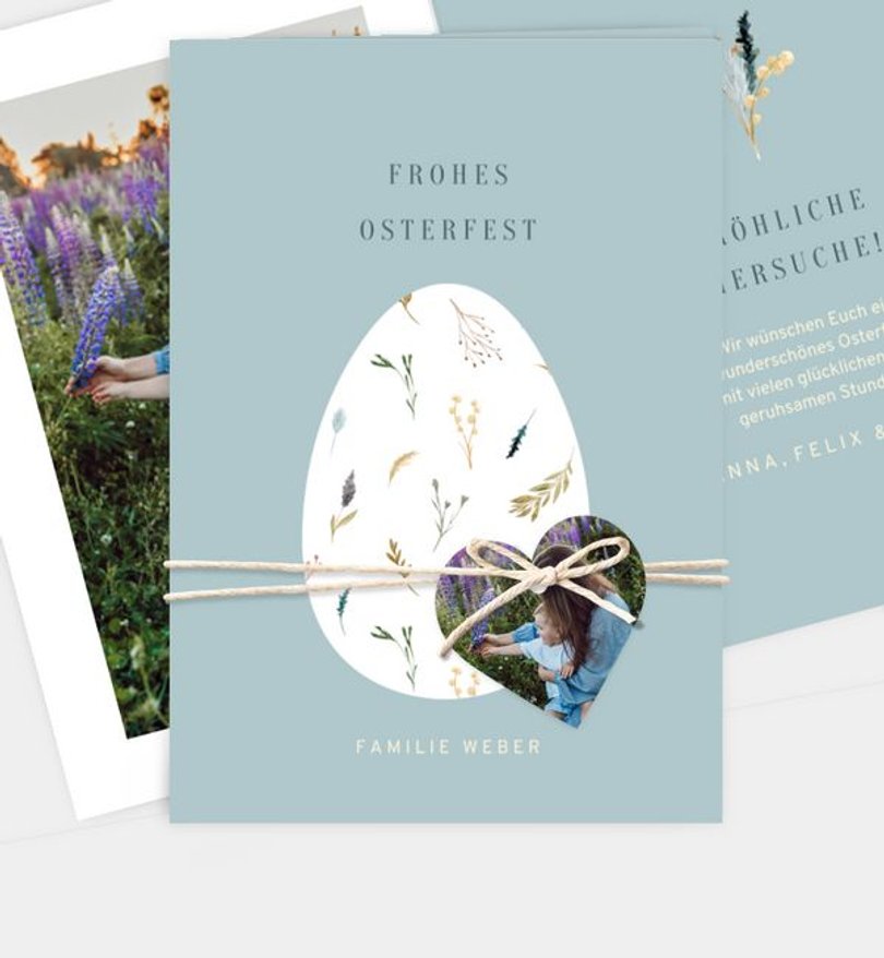 Grußkarte Ostern Blumenwiese