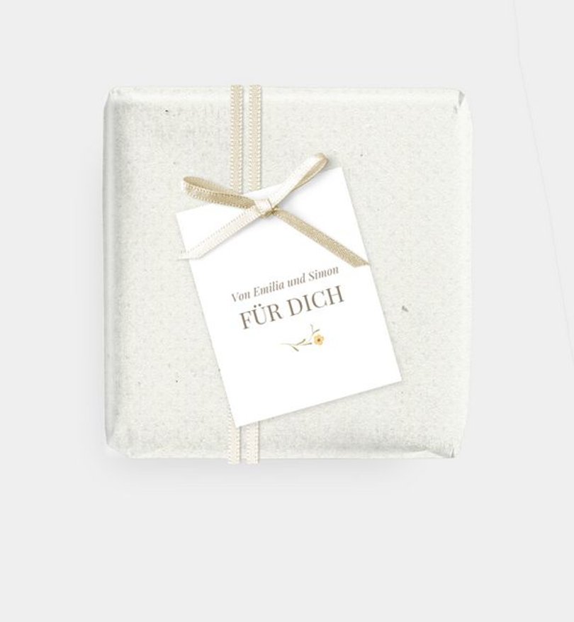 Geschenkanhänger Hochzeit Blütenkranz