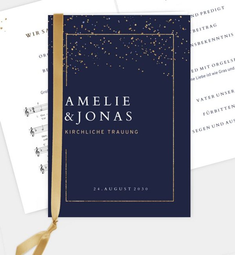 Kirchenheft Hochzeit Pieces of Gold