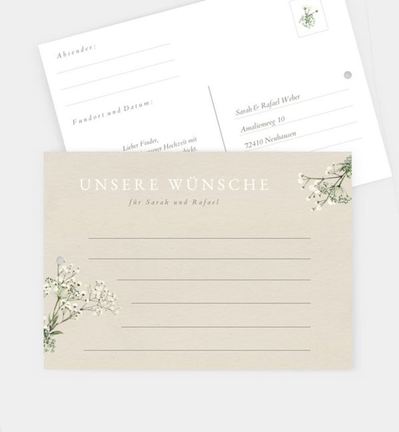 Ballonkarte Hochzeit Zarter Ausdruck