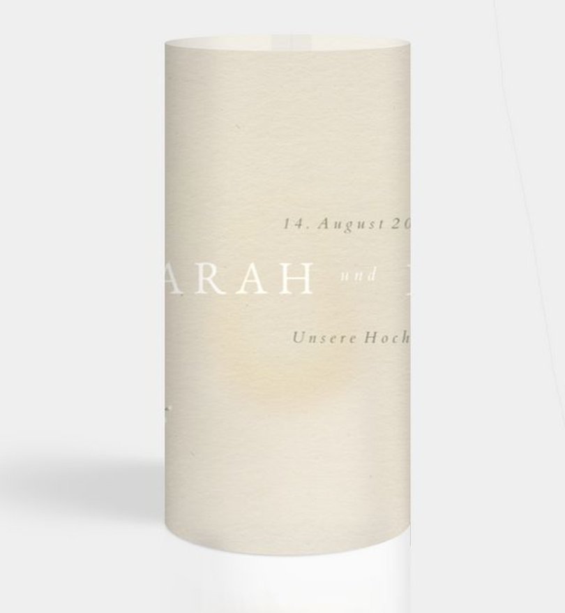 Windlichtkarte Hochzeit Zarter Ausdruck