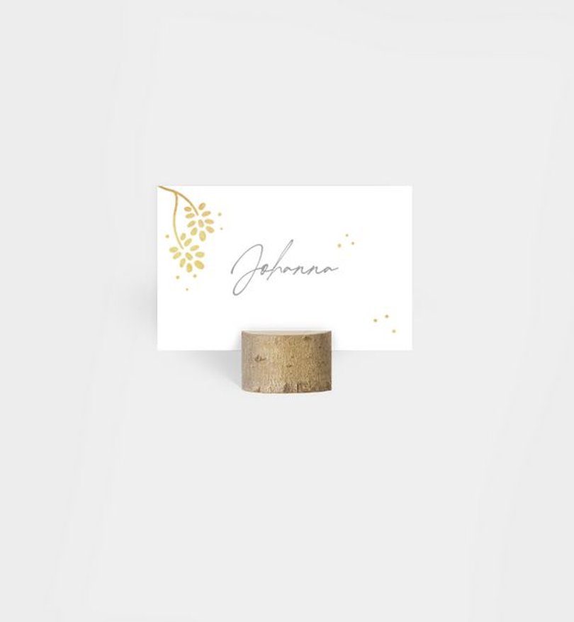 Tischkarte Goldene Hochzeit Shine and glow