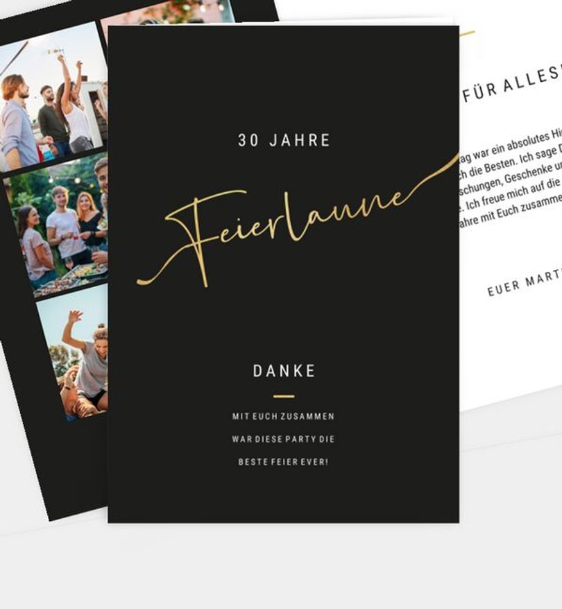 Dankeskarte Geburtstag Handlettering