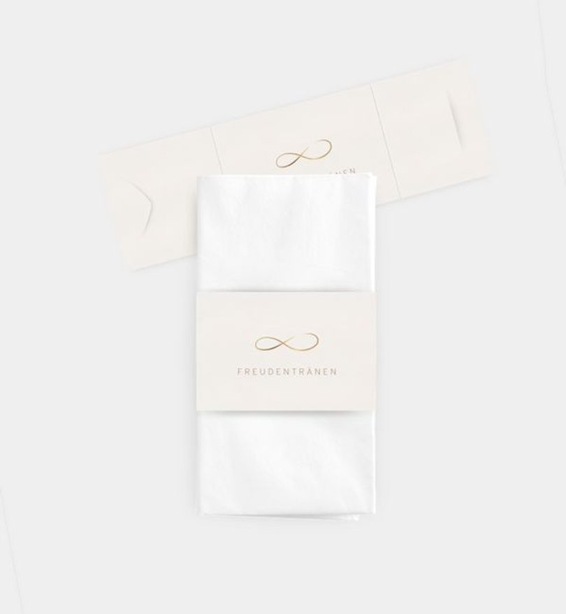 Taschentücher Banderole Goldene Hochzeit Liebeswerte