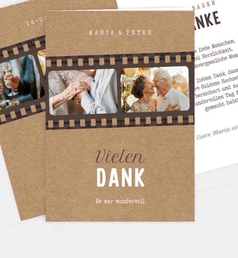 Dankeskarte Goldene-Hochzeit Filmklassiker