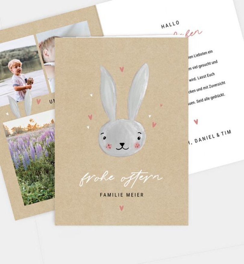 Grußkarte Ostern Osterhase